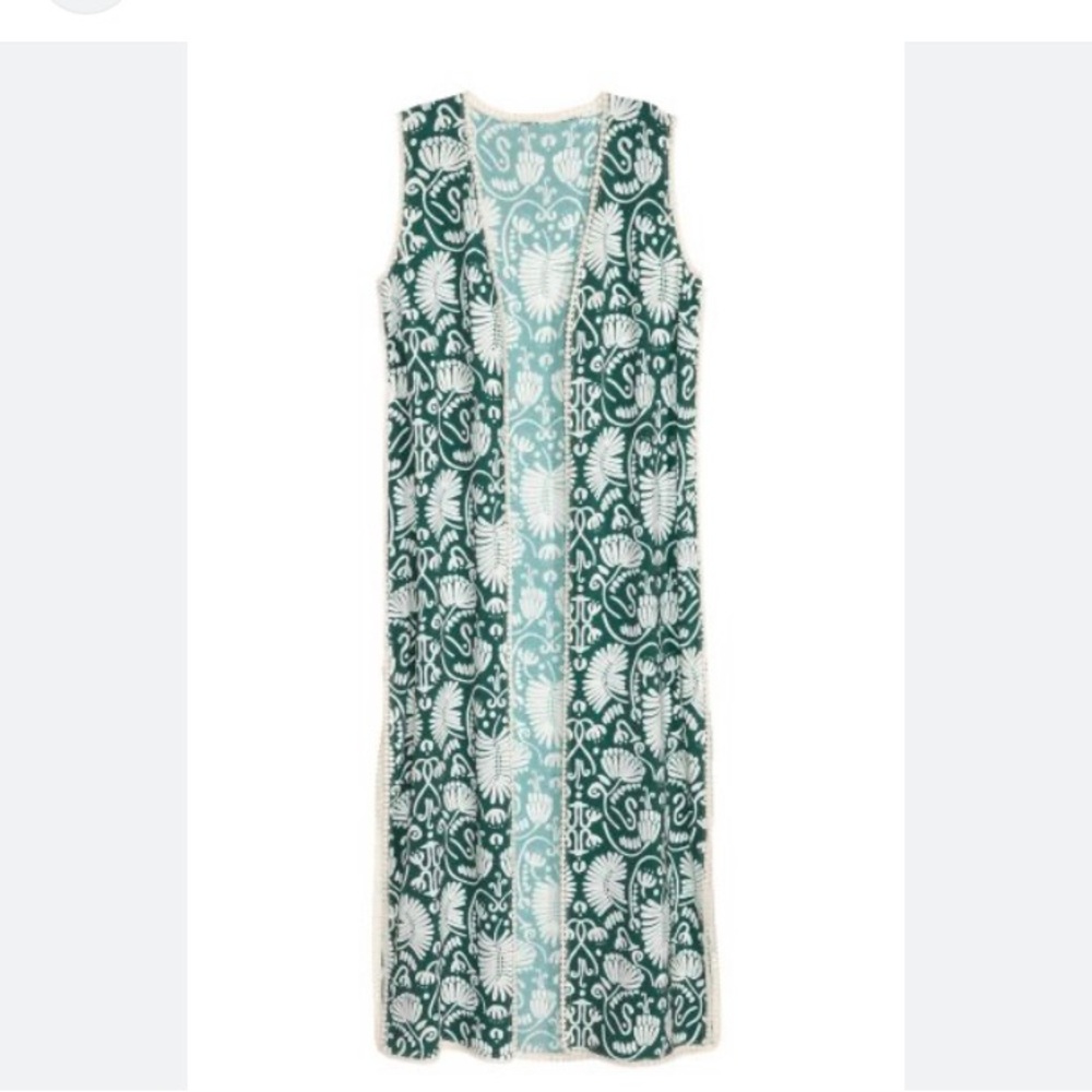 H&M long summer open cardigan - swim suit cover up Size 6
